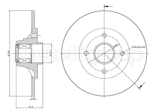 CIFAM 800-198 Bremsscheibe