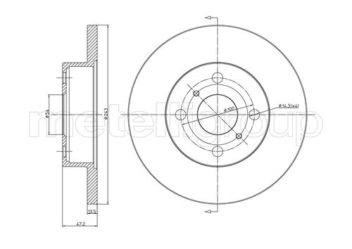 CIFAM 800-222 Bremsscheibe