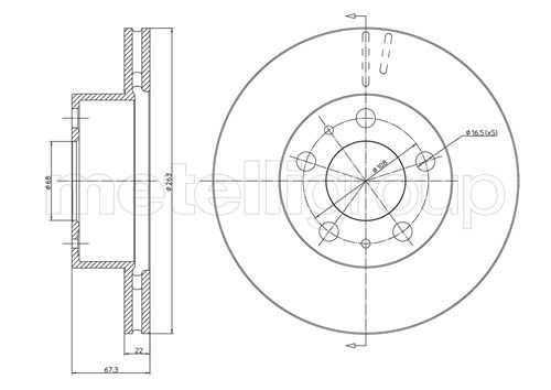 CIFAM 800-225 Bremsscheibe