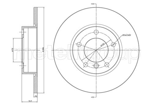 CIFAM 800-227C Bremsscheibe