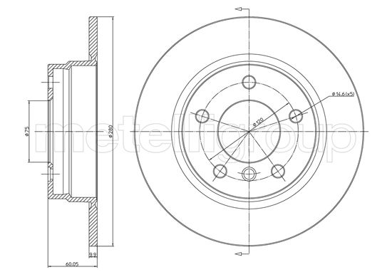 CIFAM 800-229C Bremsscheibe