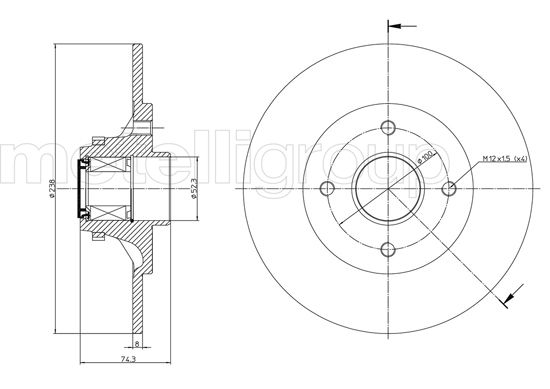 CIFAM 800-236 Bremsscheibe