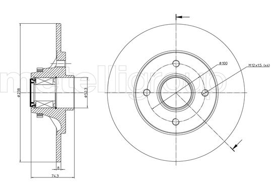 CIFAM 800-243 Bremsscheibe