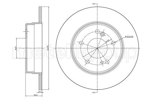 CIFAM 800-277C Bremsscheibe