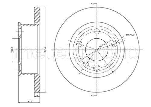 CIFAM 800-293 Bremsscheibe