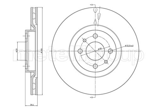 CIFAM 800-298C Bremsscheibe