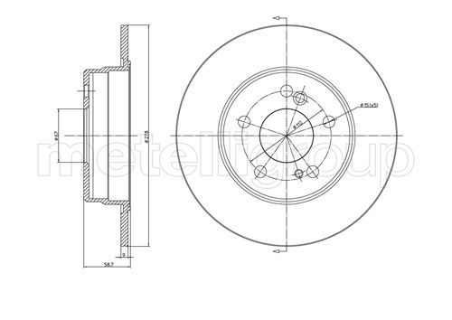 CIFAM 800-299 Bremsscheibe