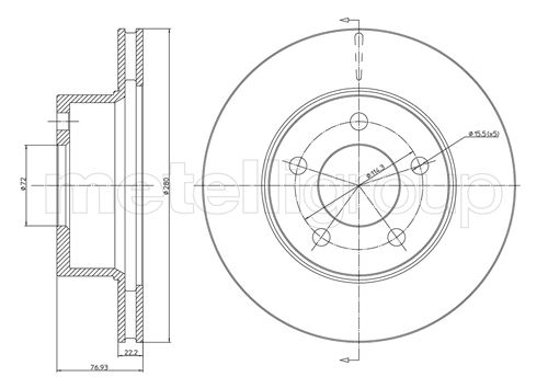 CIFAM 800-332 Bremsscheibe