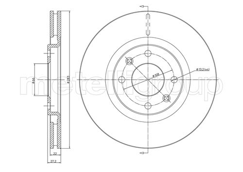 CIFAM 800-336 Bremsscheibe