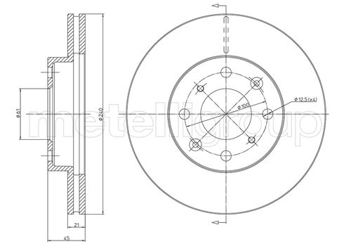 CIFAM 800-343 Bremsscheibe