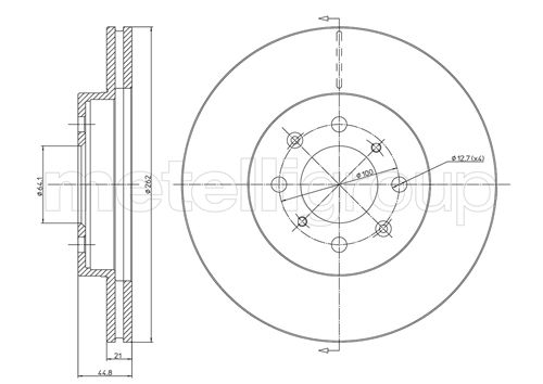 CIFAM 800-344C Bremsscheibe