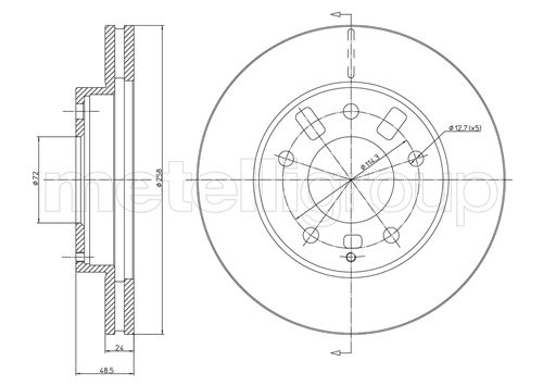 CIFAM 800-347 Bremsscheibe