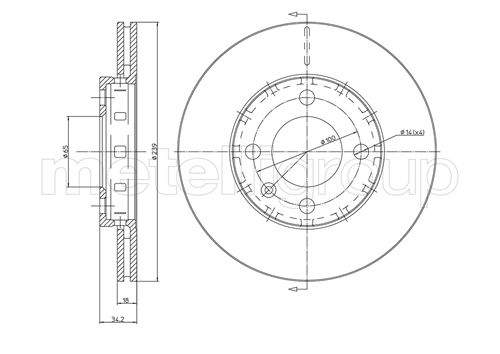 CIFAM 800-372 Bremsscheibe