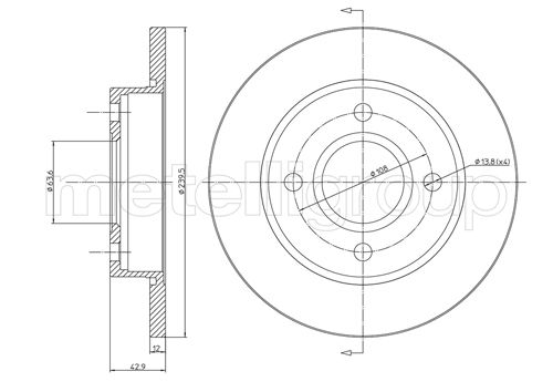 CIFAM 800-377 Bremsscheibe