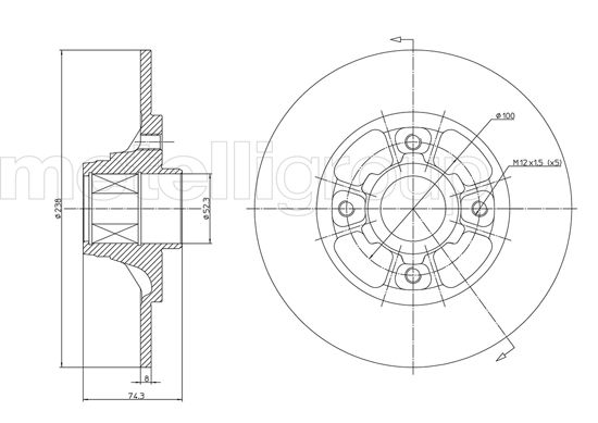 CIFAM 800-383 Bremsscheibe