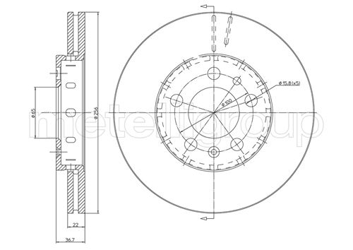 CIFAM 800-390C Bremsscheibe