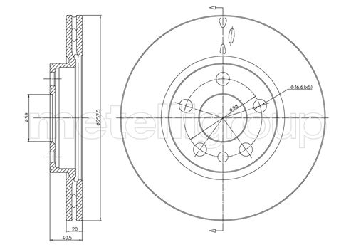 CIFAM 800-402 Bremsscheibe