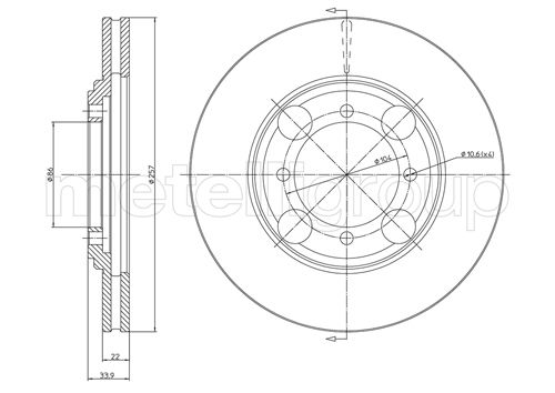 CIFAM 800-405 Bremsscheibe