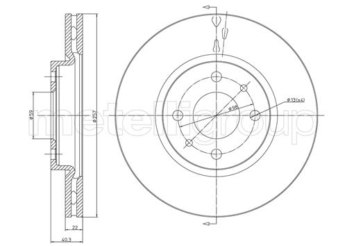 CIFAM 800-407C Bremsscheibe