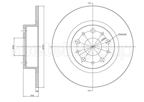 CIFAM 800-410C Bremsscheibe