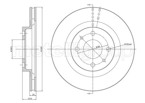 CIFAM 800-411 Bremsscheibe