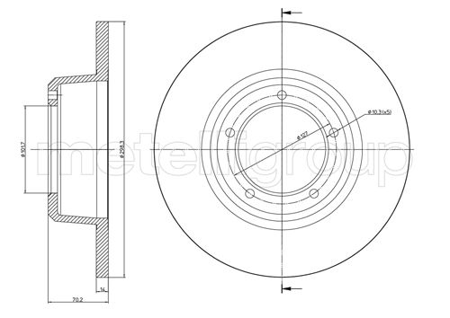 CIFAM 800-422 Bremsscheibe