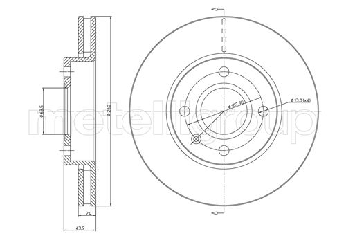 CIFAM 800-443 Bremsscheibe