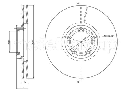 CIFAM 800-458 Bremsscheibe