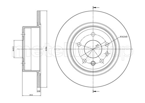 CIFAM 800-480 Bremsscheibe