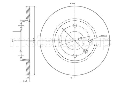 CIFAM 800-486C Bremsscheibe