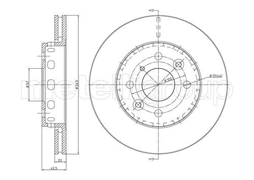 CIFAM 800-504 Bremsscheibe