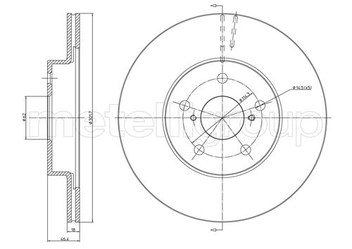 CIFAM 800-509 Bremsscheibe