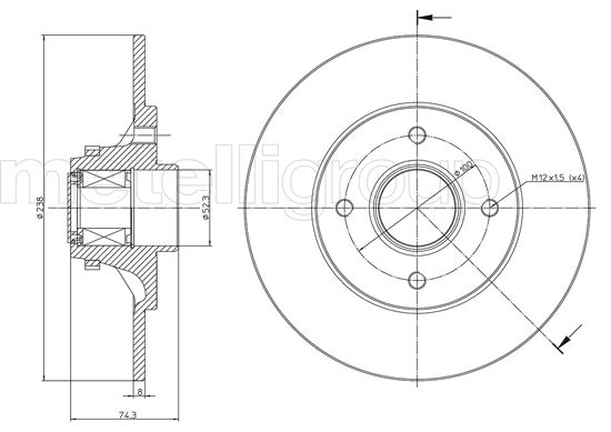 CIFAM 800-516 Bremsscheibe