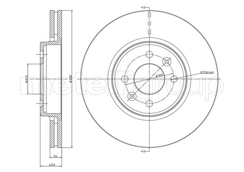 CIFAM 800-517C Bremsscheibe