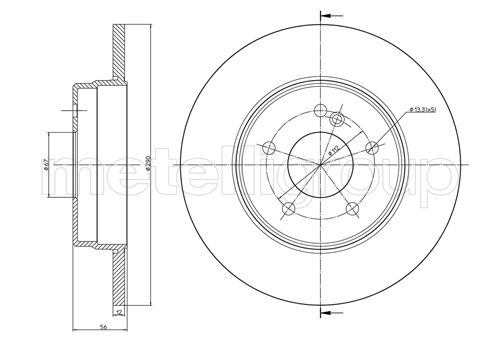 CIFAM 800-522C Bremsscheibe