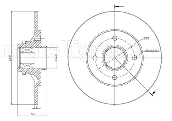 CIFAM 800-537 Bremsscheibe