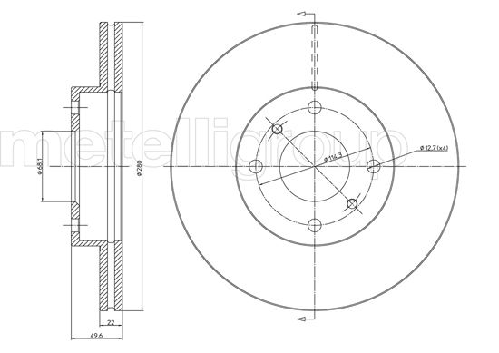 CIFAM 800-545 Bremsscheibe