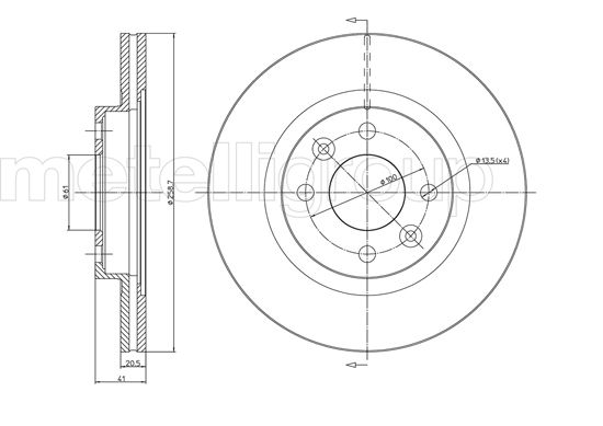 CIFAM 800-549C Bremsscheibe