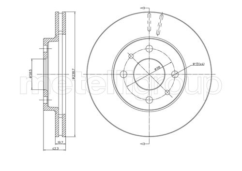 CIFAM 800-553 Bremsscheibe