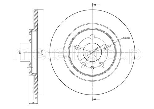 CIFAM 800-554C Bremsscheibe