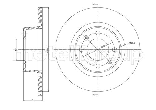 CIFAM 800-558C Bremsscheibe