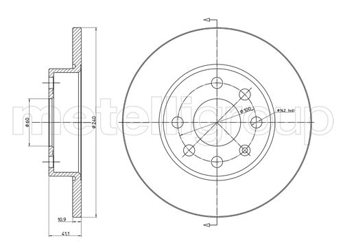 CIFAM 800-568C Bremsscheibe