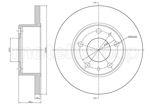 CIFAM 800-572 Bremsscheibe