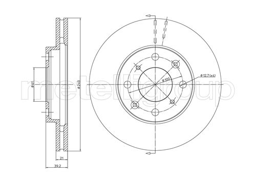 CIFAM 800-573 Bremsscheibe