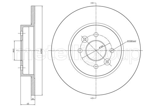 CIFAM 800-585C Bremsscheibe