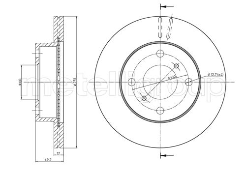 CIFAM 800-587 Bremsscheibe