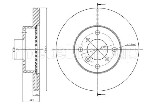 CIFAM 800-588C Bremsscheibe