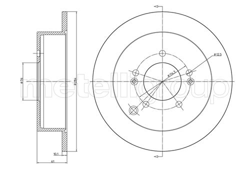 CIFAM 800-592C Bremsscheibe