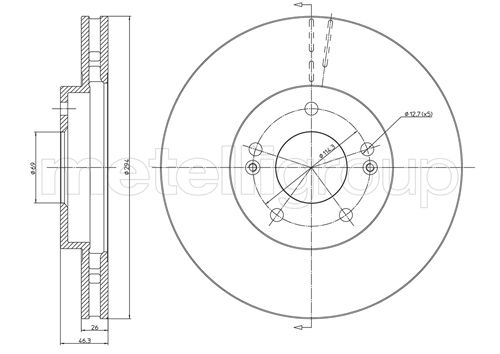 CIFAM 800-593C Bremsscheibe