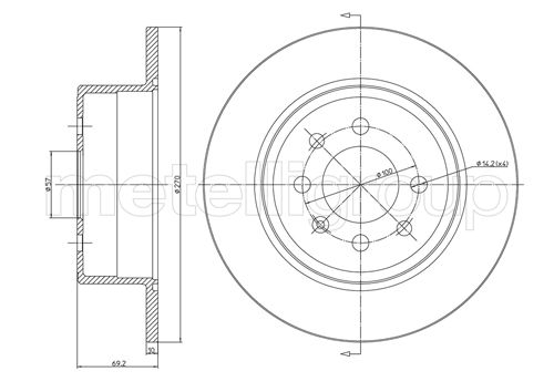 CIFAM 800-606C Bremsscheibe